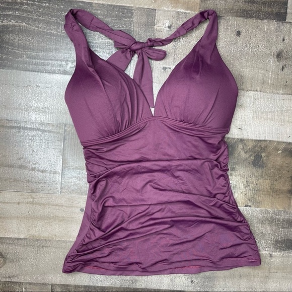 NWT Lauren Ralph Lauren Burgundy Tankini size 4